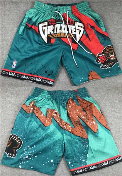 Mens Memphis Grizzlies Aqua Shorts (Run Small)->nba shorts->NBA Jersey